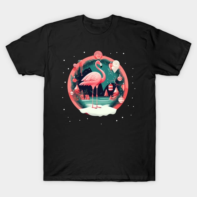 Flamingo Flock Sunset, Love Flamingos T-Shirt by dukito